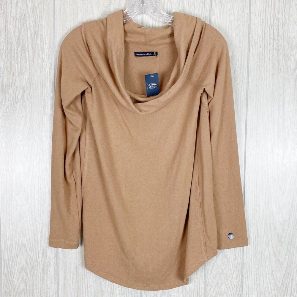 Abercrombie & Fitch | Tan Cowl Neck Sweater Size Medium